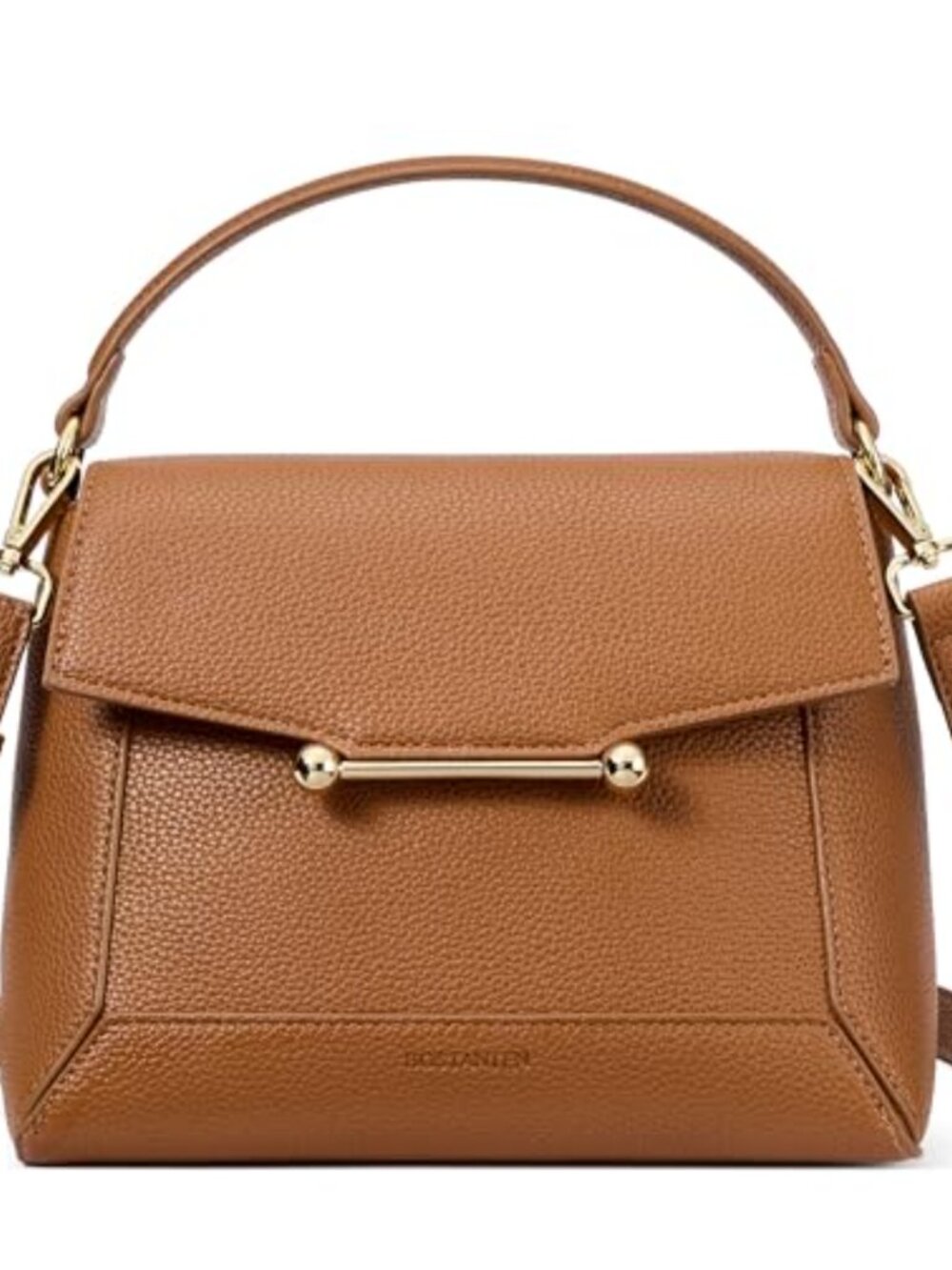 Small Vegan Leather Crossbody Bag Top Handle Satchel Purse Detachable Strap